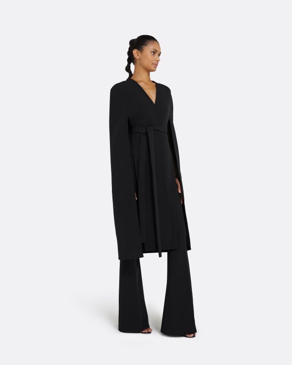 Camila Black Embroidered Coat - Image 4