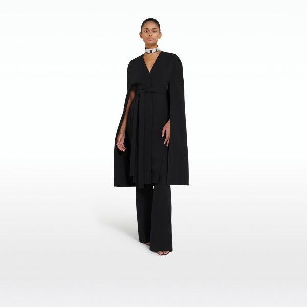 Camila Black Embroidered Coat - Image 6