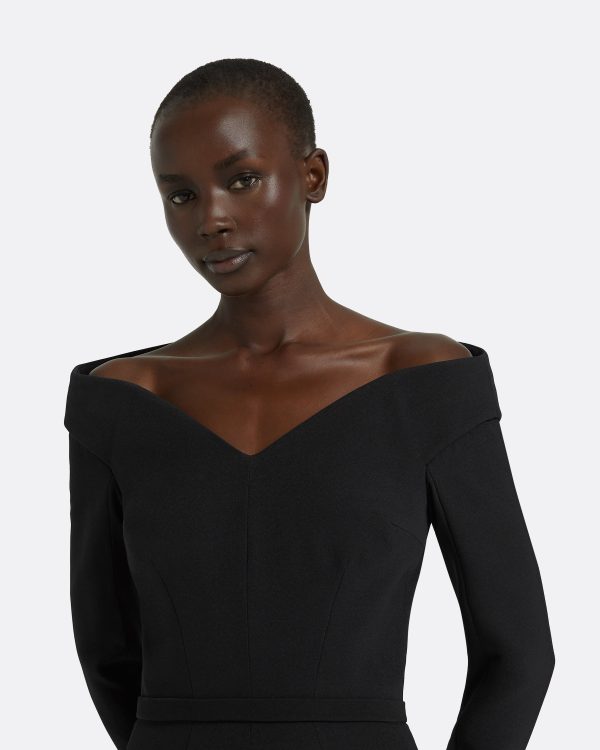 Asuman Black Midi Dress - Image 3