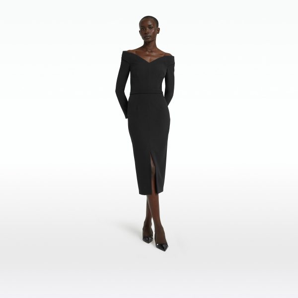 Asuman Black Midi Dress - Image 6