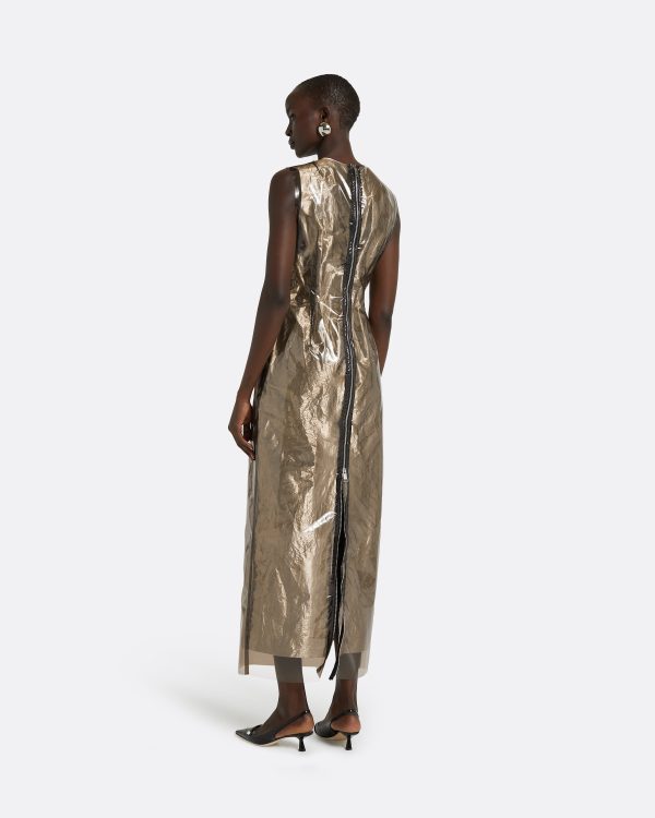 Amalia Taupe Midi Dress - Image 2