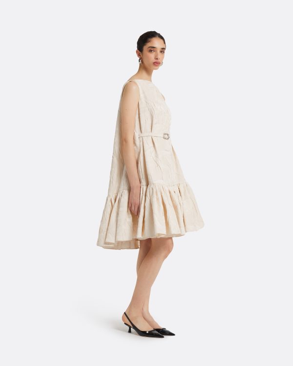 Becce Embroidered Ivory Short Dress - Image 4