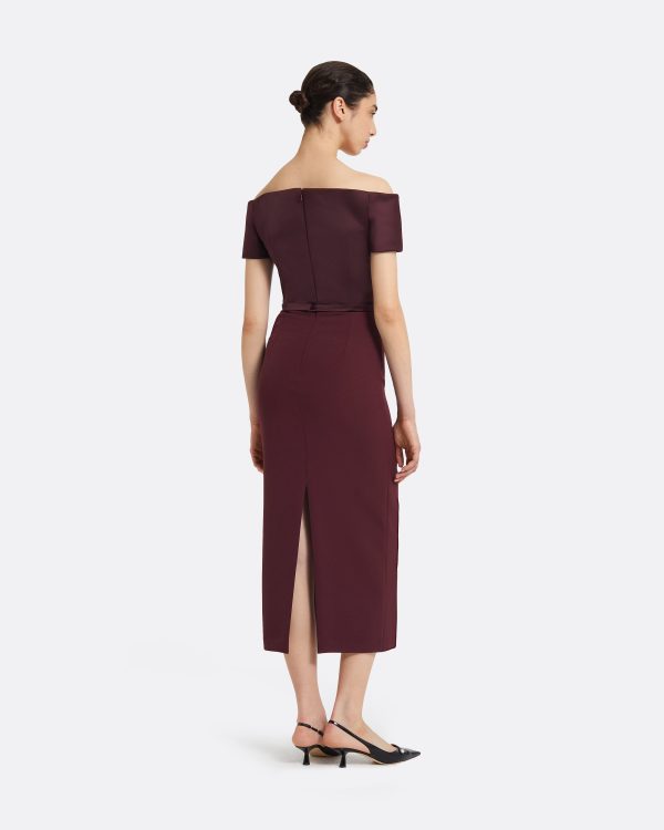 Ebren Wine Midi Dress - Image 2