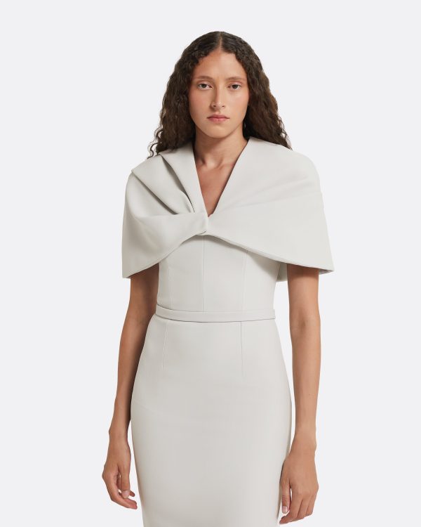 Shula Stone Grey Midi Dress - Image 3