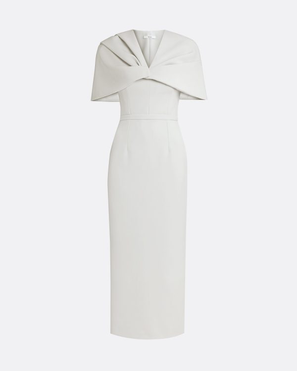 Shula Stone Grey Midi Dress - Image 5