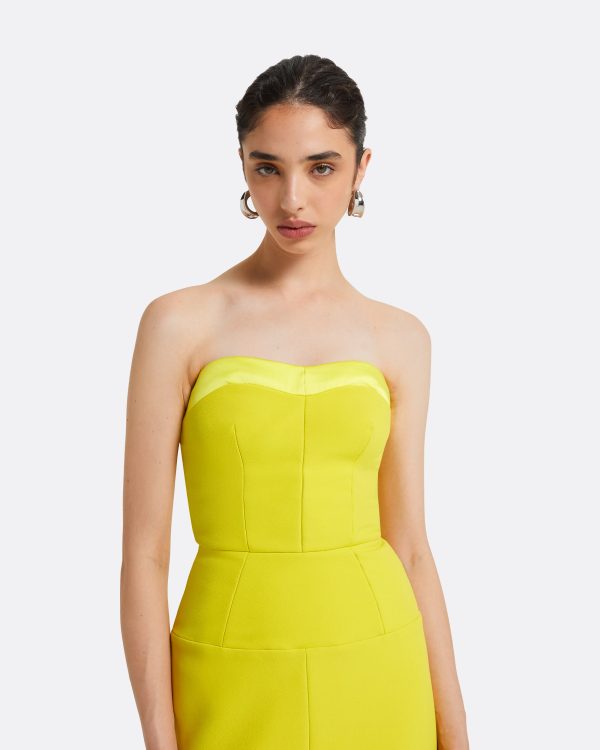 Sydney Chartreuse Midi Dress - Image 3
