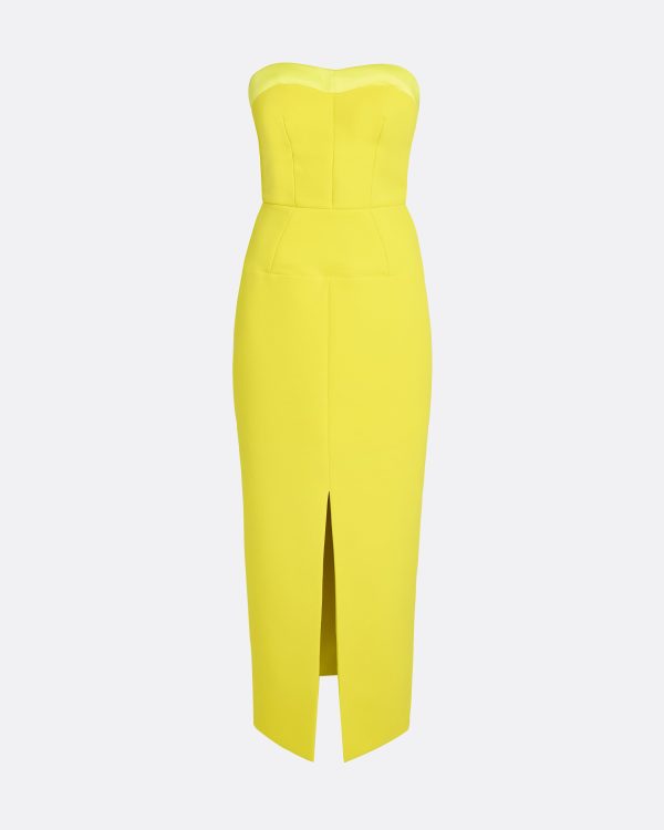 Sydney Chartreuse Midi Dress - Image 5