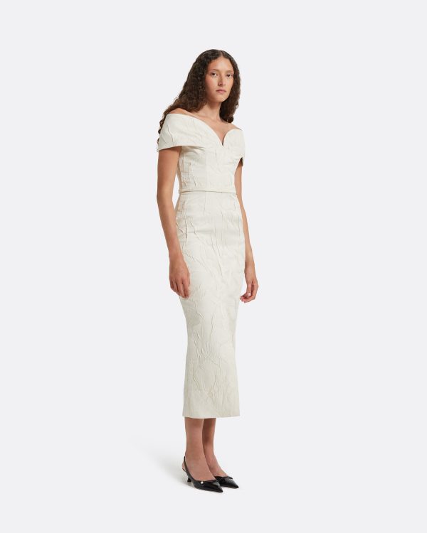 Tonyi Ivory Midi Dress - Image 4