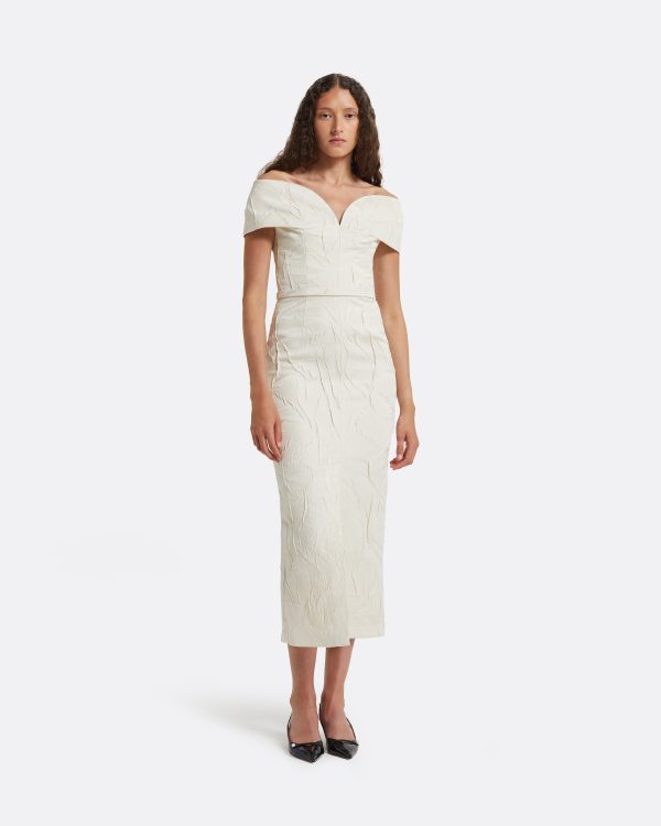 Tonyi Ivory Midi Dress - Image 6