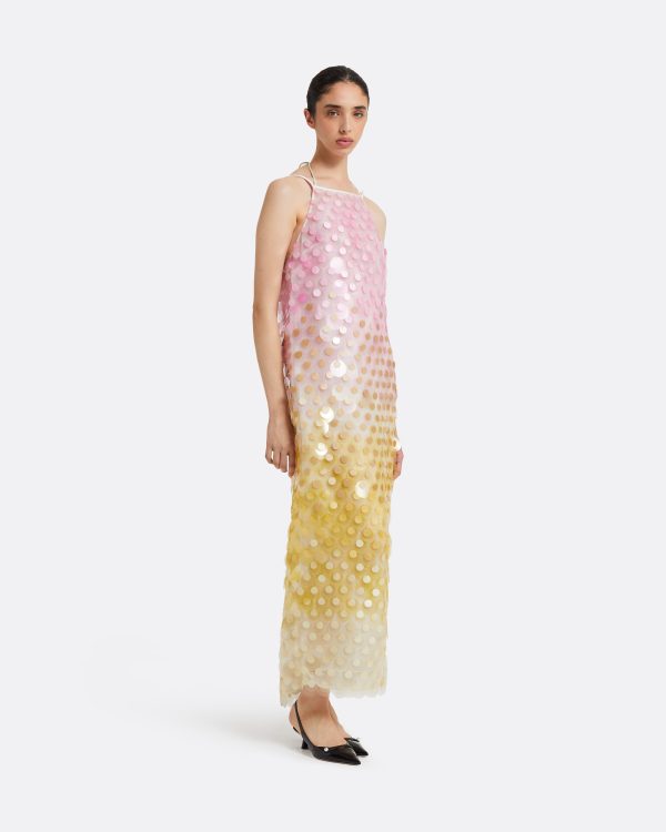 Chloe Multi-Pastels Midi Dress - Image 4