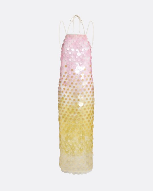 Chloe Multi-Pastels Midi Dress - Image 5