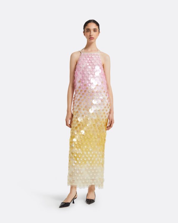 Chloe Multi-Pastels Midi Dress - Image 6