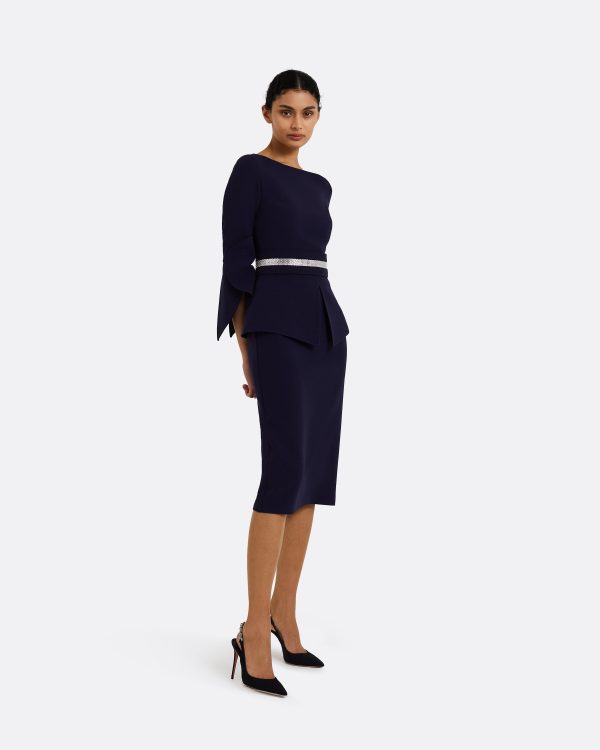 Alondra Azurite Blue Midi Dress - Image 4