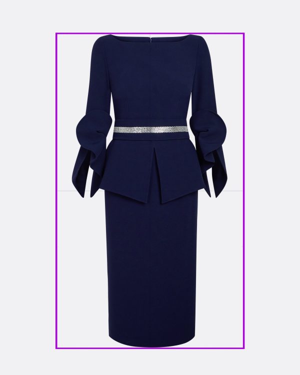 Alondra Azurite Blue Midi Dress - Image 5