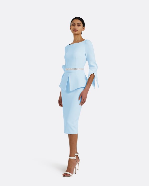 Alondra Pale Blue Midi Dress - Image 4