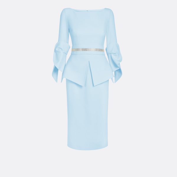 Alondra Pale Blue Midi Dress - Image 5