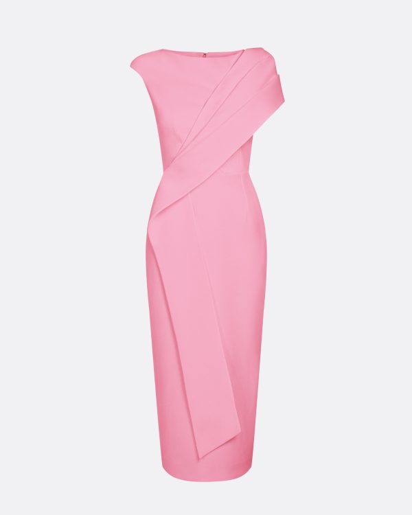 Regina Begonia Pink Midi Dress - Image 5