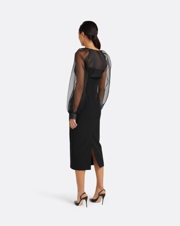 Catalina Black Midi Dress - Image 2