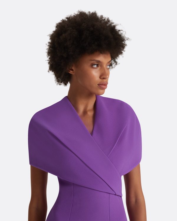 Flora Lilac Midi Dress - Image 3