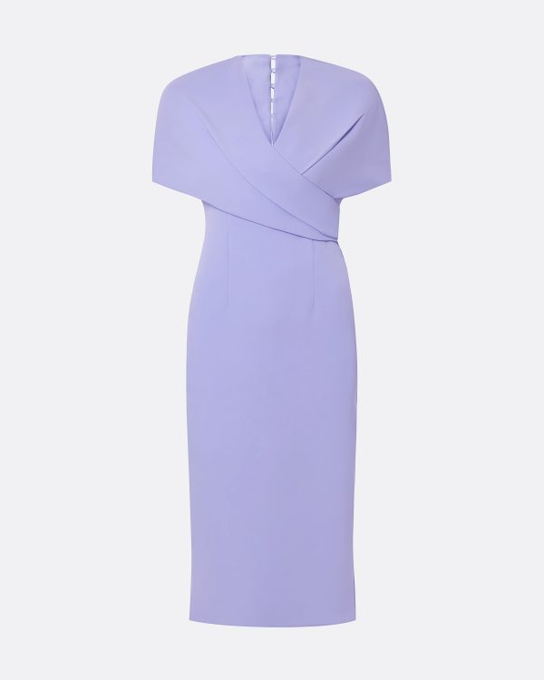 Flora Periwinkle Midi Dress - Image 5