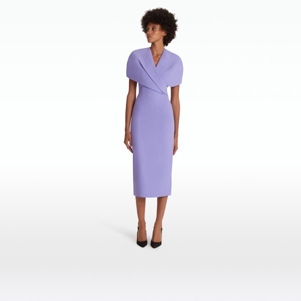Flora Periwinkle Midi Dress - Image 6