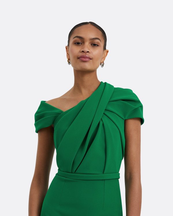 Dania Jewel Green Midi Dress - Image 3
