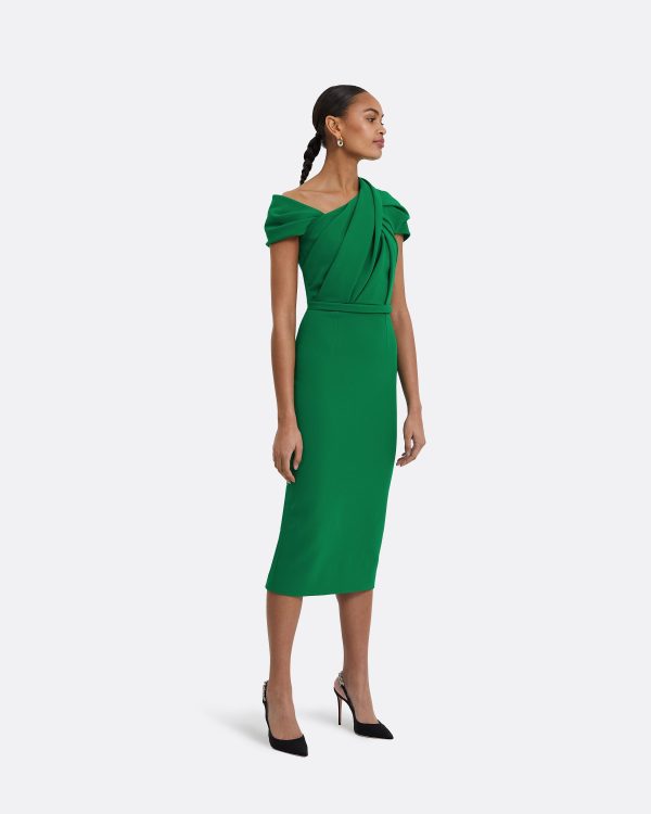 Dania Jewel Green Midi Dress - Image 4