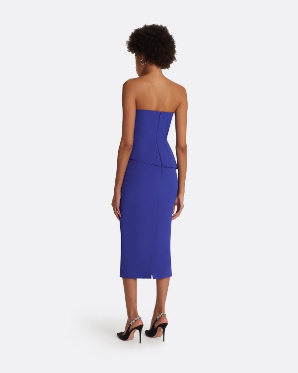 Delani Azure Blue Midi Dress - Image 2