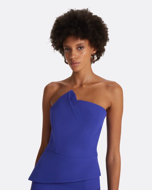 Delani Azure Blue Midi Dress - Image 3
