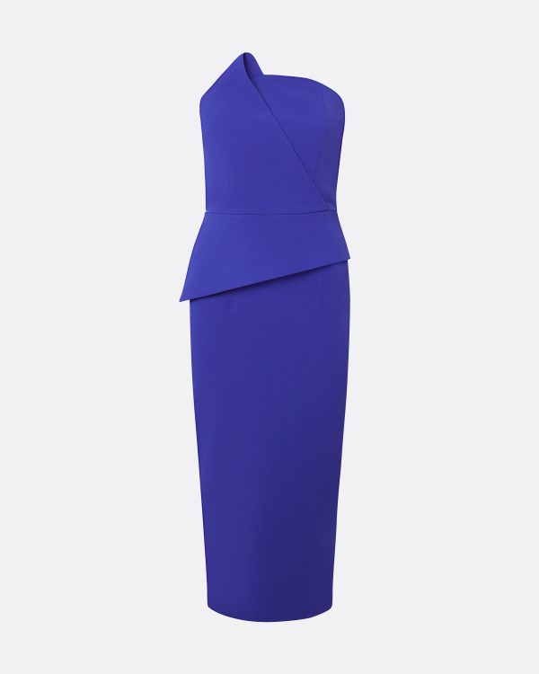 Delani Azure Blue Midi Dress - Image 5