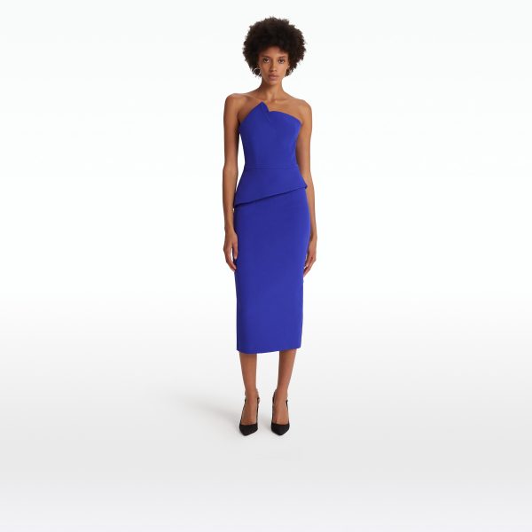 Delani Azure Blue Midi Dress - Image 6