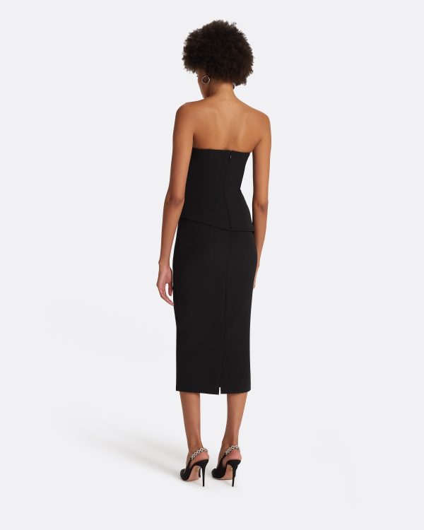 Delani Black Midi Dress - Image 2