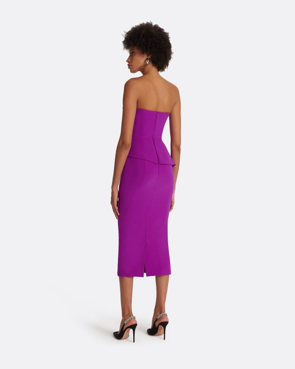 Delani Magenta Midi Dress - Image 2