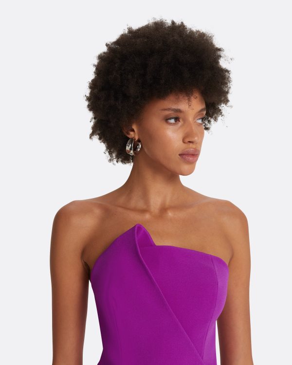 Delani Magenta Midi Dress - Image 3