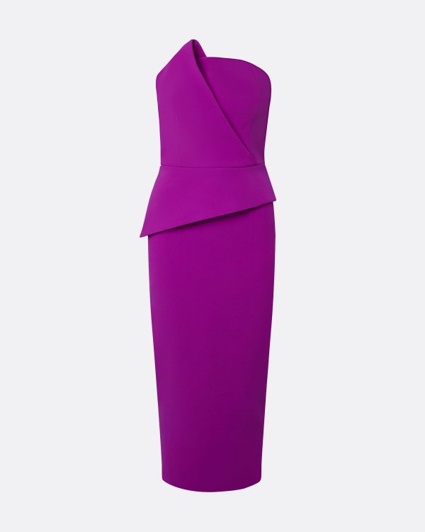 Delani Magenta Midi Dress - Image 5
