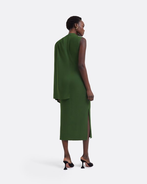 Dilly Moss Green Midi Dress - Image 2