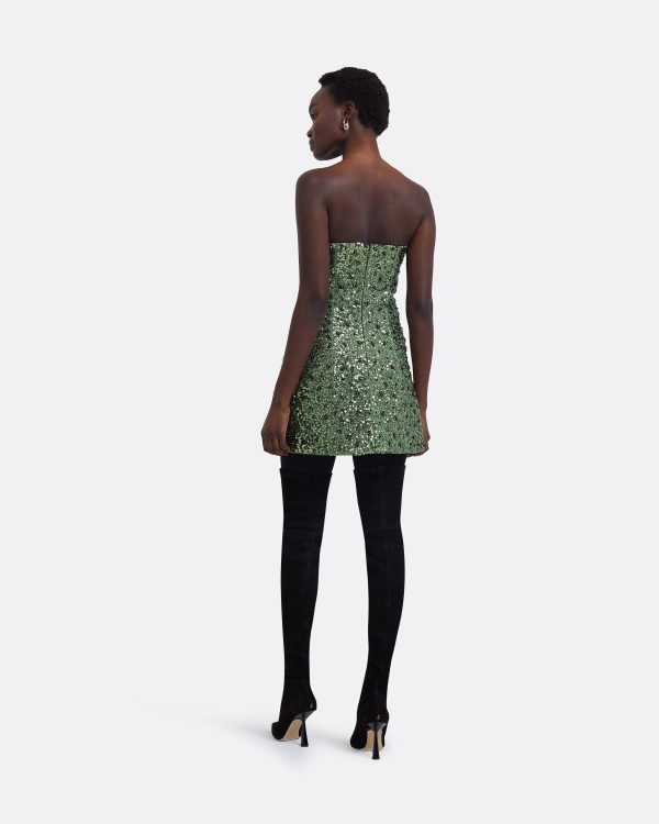 Rowan Oil Green Short Dress - Image 2