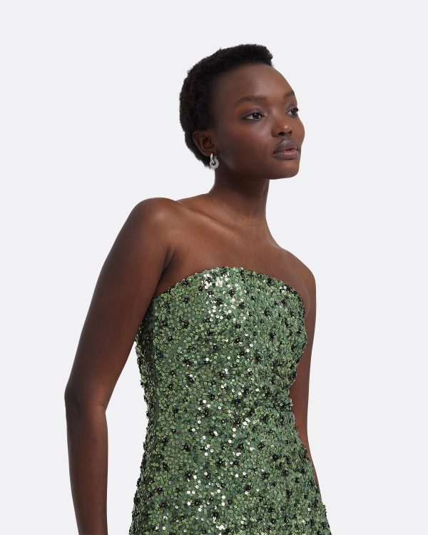 Rowan Oil Green Short Dress - Image 3