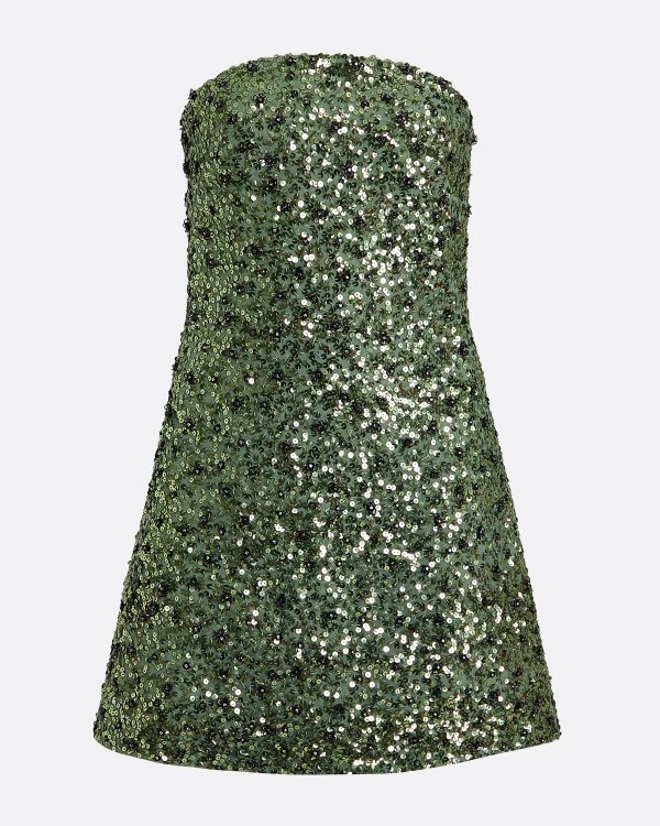 Rowan Oil Green Short Dress - Image 5