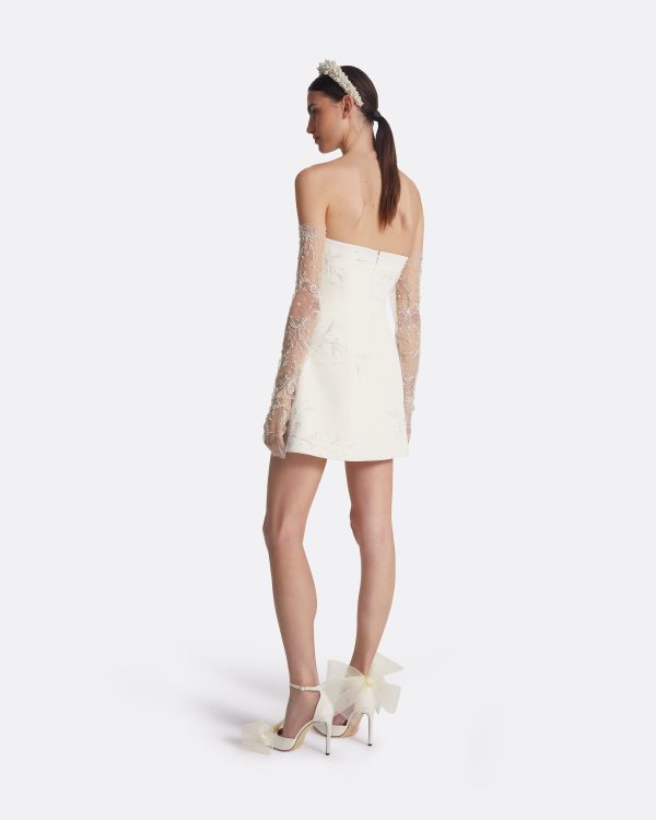 Rowan Ivory and Fern Embroidery Short Dress - Image 2