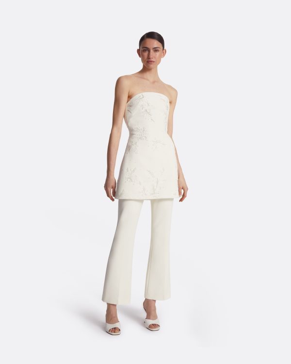 Rowan Ivory and Fern Embroidery Short Dress - Image 5