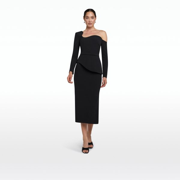 Constanza Black Midi Dress - Image 6