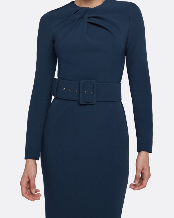 Brunna Ink Blue Midi Dress - Image 3
