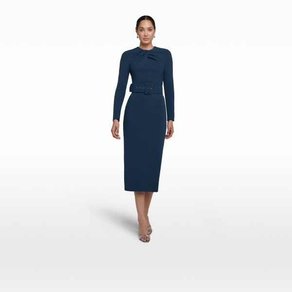 Brunna Ink Blue Midi Dress - Image 6