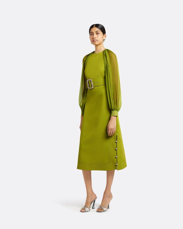 Viola Woodbine Midi Dress - Image 4