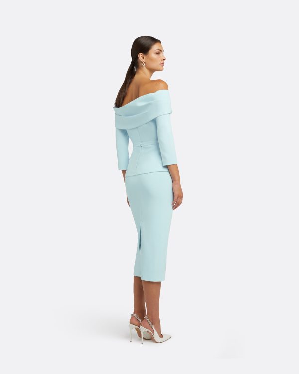 Tinsley Baby Blue Midi Dress - Image 2