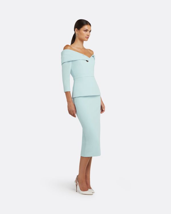 Tinsley Baby Blue Midi Dress - Image 4
