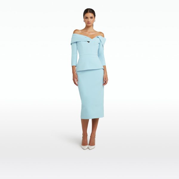 Tinsley Baby Blue Midi Dress - Image 6