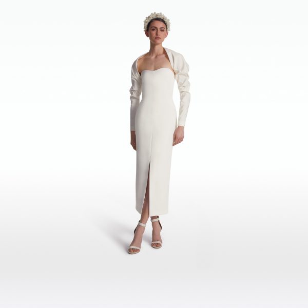 Romane Ivory Midi Dress - Image 6