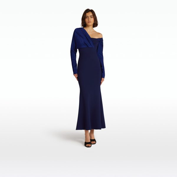Alix Azurite Blue Midi Dress - Image 6